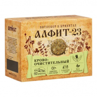 "Алфит-23" кровоочистительный (дезинтоксикационный) чайный напиток. 60 брикетов по 2 г