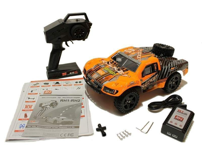 Радиоуправляемый шорт-корс Remo Hobby Rocket UPGRADE (оранжевый) 4WD 2.4G 1/16 RTR