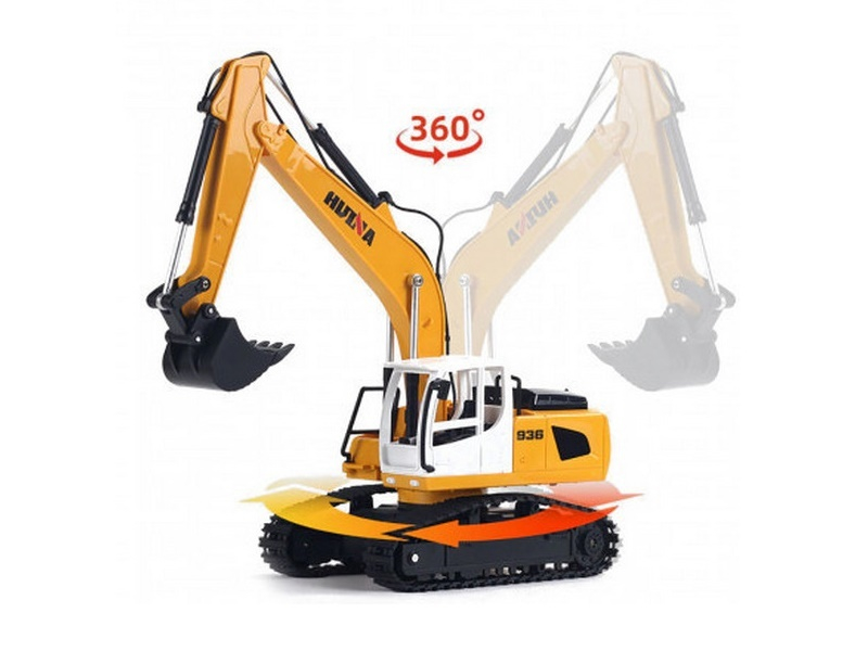 Радиоуправляемый экскаватор HUI NA TOYS 2.4G 6CH (дальность 8 м) 1/24 RTR