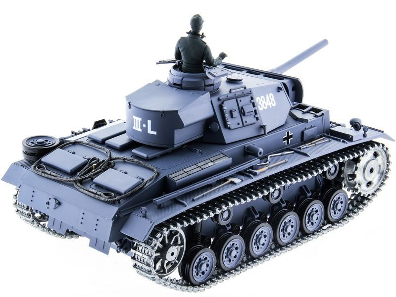 Р/У танк Heng Long 1/16 Panzerkampfwagen III (Германия) 2.4G RTR PRO темно-серый