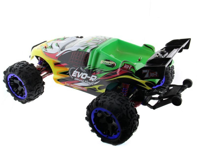 Радиоуправляемая трагги Remo Hobby EVO-R Brushless UPGRADE (зеленая) 4WD 2.4G 1/8 RTR