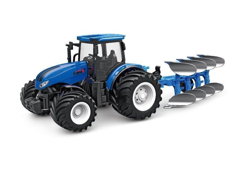 Р/У фермерский трактор Korody с плугом, мет. кузов, широкие колеса 1/24 2.4G 6CH RTR