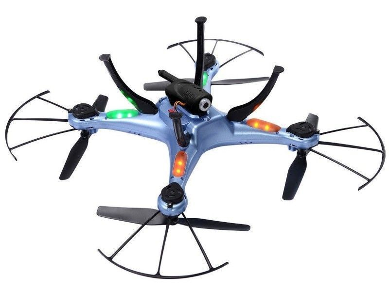 Р/У квадрокоптер Syma X5HW (голубой) с FPV трансляцией Wi-Fi, барометр 2.4G RTF