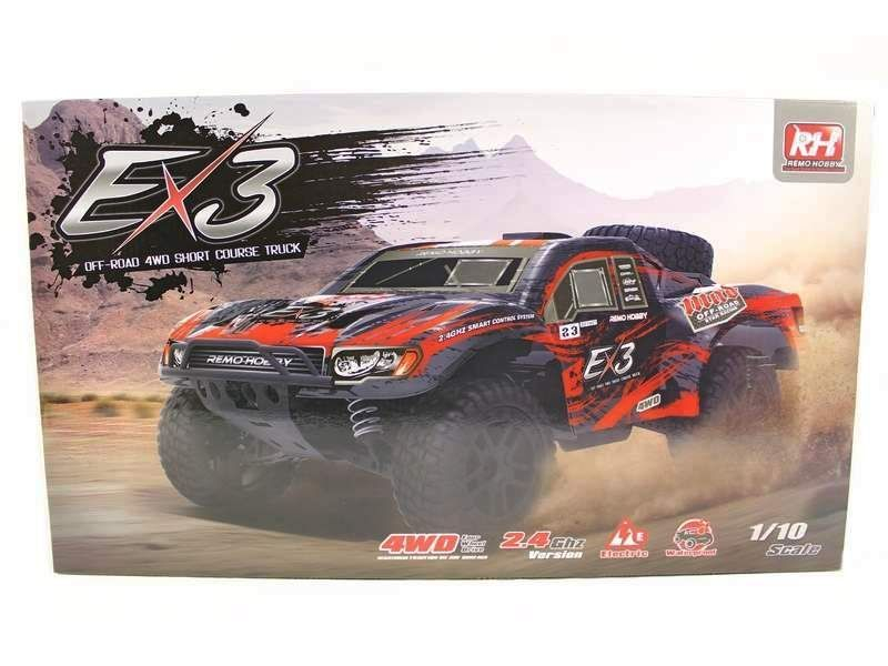 Радиоуправляемый шорт-корс Remo Hobby EX3 Brushless UPGRADE (синий) 4WD 2.4G 1/10 RTR