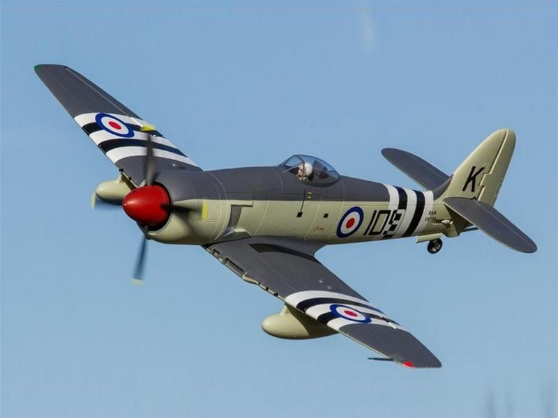 Радиоуправляемый самолет Top RC SEA FURY зеленый 1200мм PNP