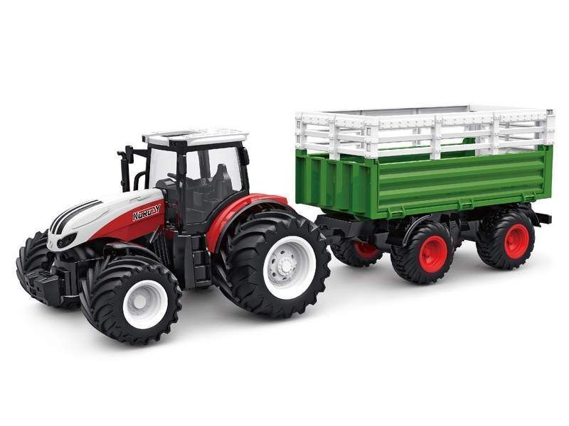 Р/У фермерский трактор Korody с прицепом для скота, широкие колеса 1/24 2.4G 6CH RTR