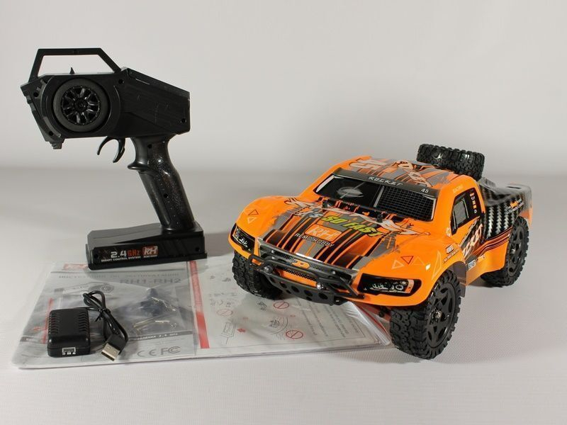 Радиоуправляемый шорт-корс Remo Hobby Rocket UPGRADE V2.0 (оранжевый) 4WD 2.4G 1/16 RTR