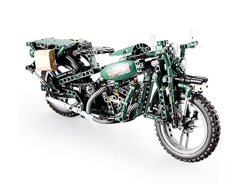 Радиоуправляемый конструктор CADA deTech американский военный мотоцикл (550 деталей)