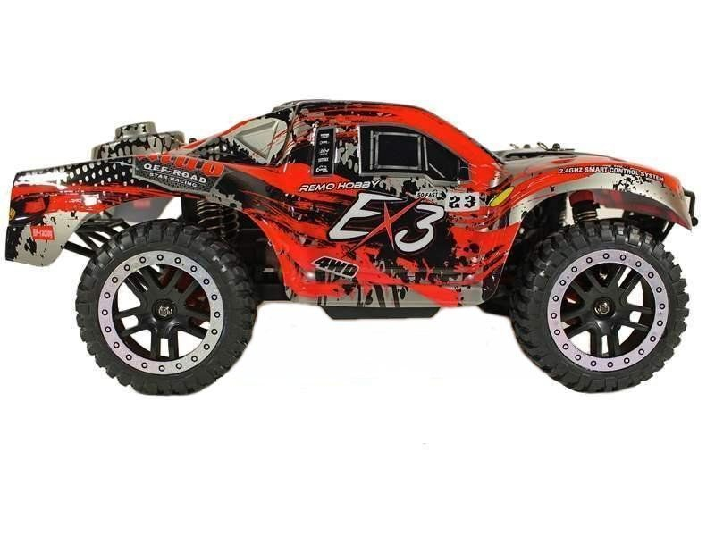 Радиоуправляемый шорт-корс Remo Hobby EX3 UPGRADE (красный) 4WD 2.4G 1/10 RTR