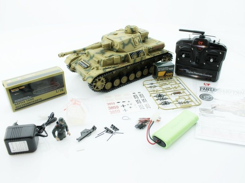 Р/У танк Taigen 1/16 Panzerkampfwagen IV Ausf.F2.Sd.Kfz (Германия) 2.4G, RTR, летний камуфляж