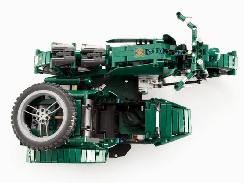 Радиоуправляемый конструктор CADA deTech немецкий военный мотоцикл с коляской (629 деталей)