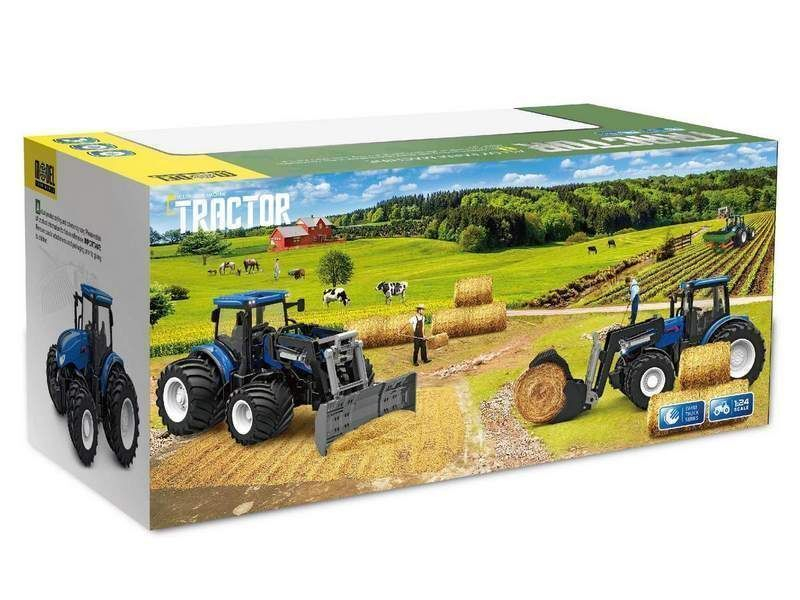 Р/У фермерский трактор Korody с самосвальным кузовом, мет. кузов, широкие колеса 1/24 2.4G 6CH RTR