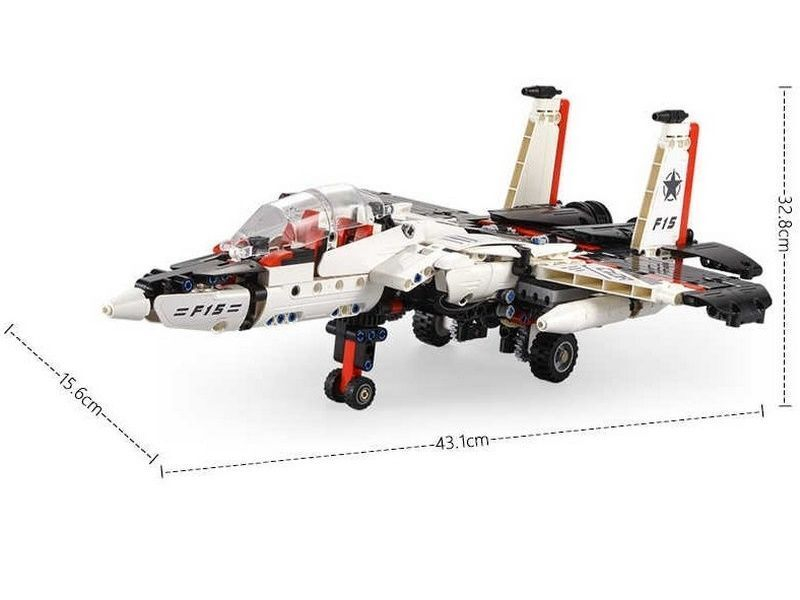 Радиоуправляемый конструктор CADA 2 в 1 трансформер F15-EagleBot (917 деталей)