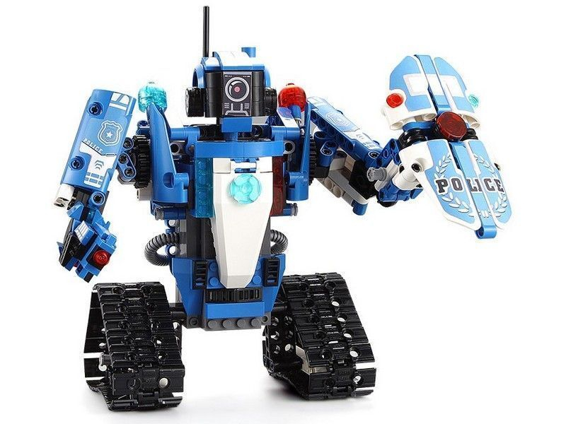 Радиоуправляемый конструктор CADA 2 в 1 полицейский робот-трансформер (556 деталей)