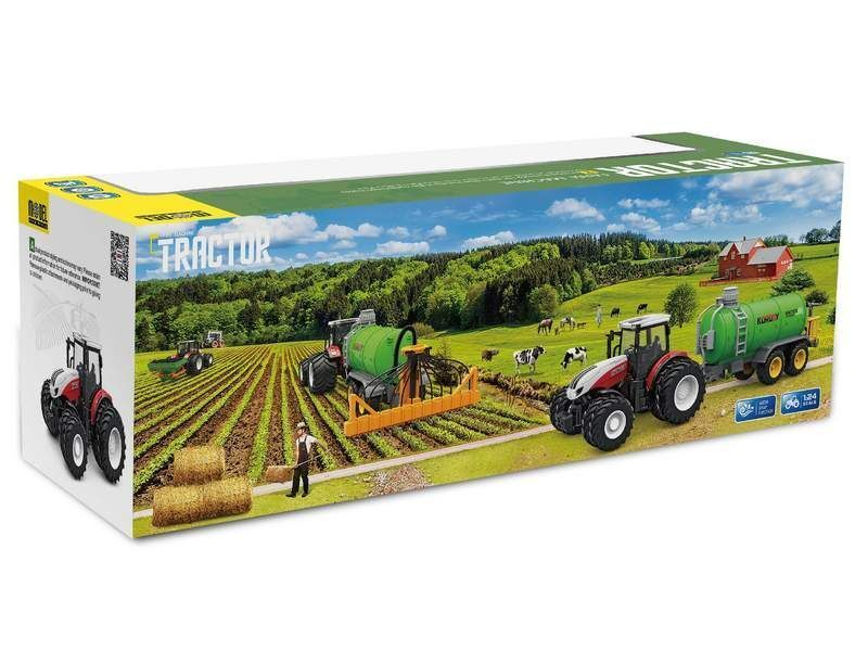 Р/У фермерский трактор Korody с цистерной поливалкой, широкие колеса 1/24 2.4G 6CH RTR