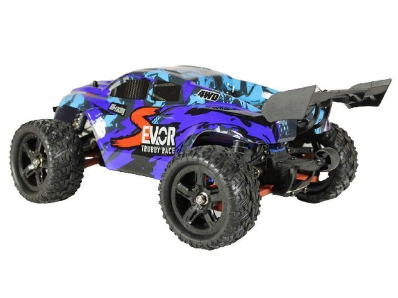 Радиоуправляемая трагги Remo Hobby S EVO-R Brushless UPGRADE V2.0 (синяя) 4WD 2.4G 1/16 RTR