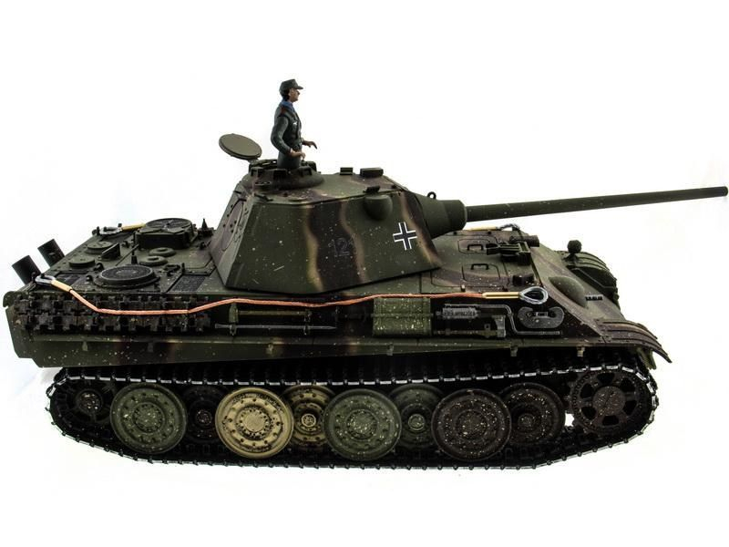 Радиоуправляемый танк Taigen 1/16 Panther type F (Германия) HC версия, башня на 360, подшипники в ред., 2.4G RTR