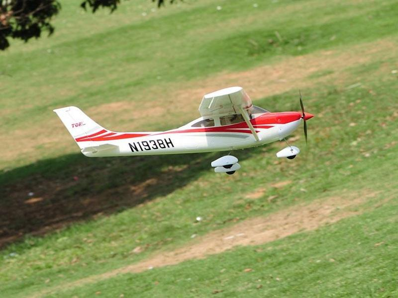 Радиоуправляемый самолет Top RC Cessna 182 400 class синяя 965мм KIT