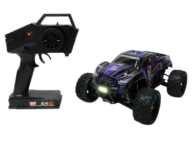 Радиоуправляемый монстр Remo Hobby SMAX Brushless V2.0 (синий) 4WD 2.4G 1/16 RTR
