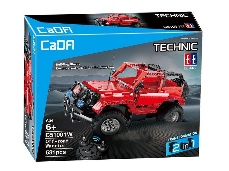 Р/У конструктор CaDA Technic машина Jeep Wrangler (531 деталь)