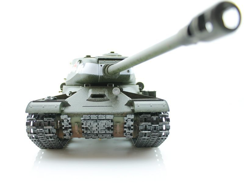 Р/У танк Taigen 1/16 ИС-2 модель 1944, СССР, зеленый, (для ИК танк. боя) 2.4G, деревян. коробка