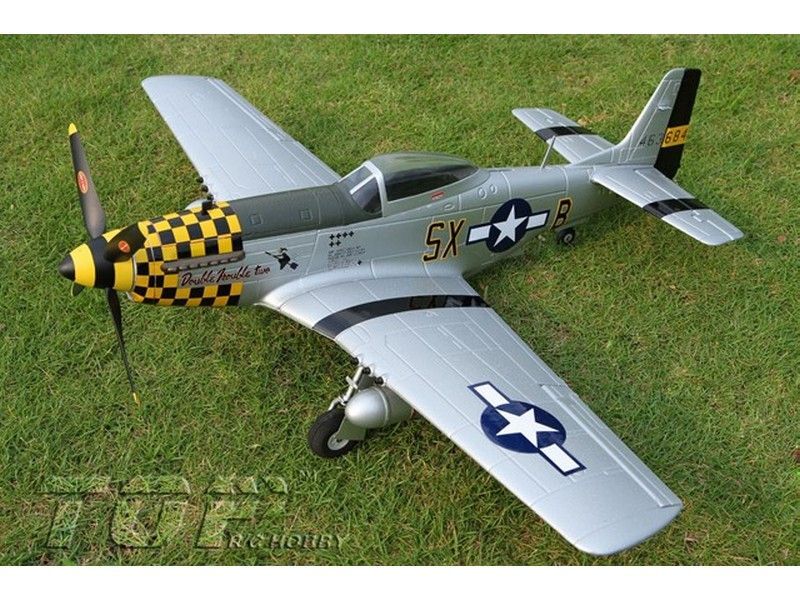 Радиоуправляемый самолет Top RC P-51D желтый 750мм 2.4G 4-ch LiPo RTF