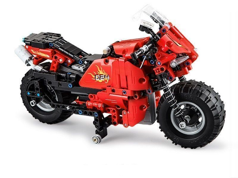 Радиоуправляемый конструктор CADA deTech гоночный мотоцикл (484 детали)