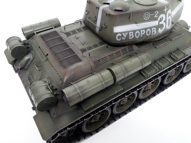 Р/У танк Taigen 1/16 T34-85 (СССР) (для ИК танкового боя) 2.4G (зеленый)