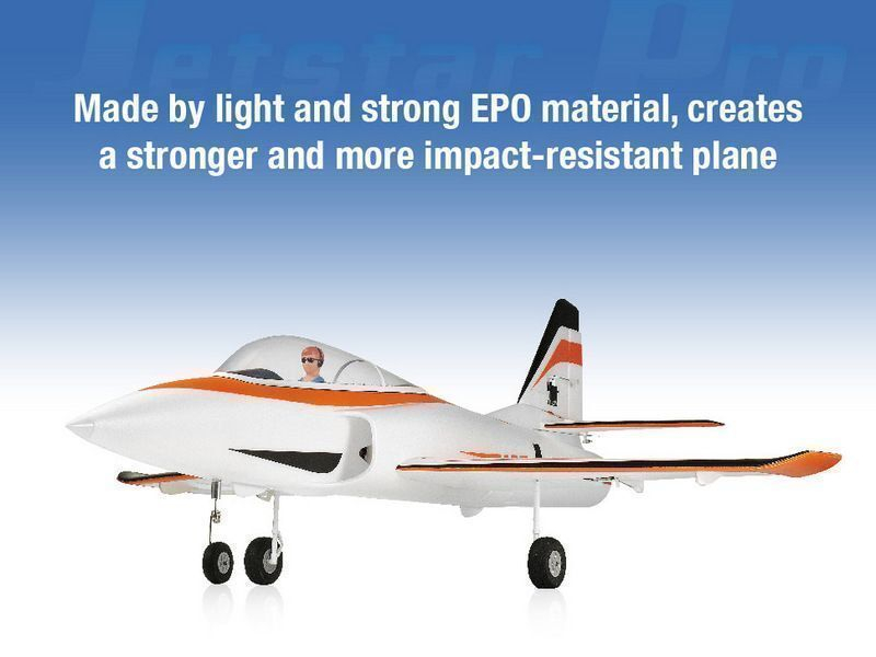 Радиоуправляемый самолет Top RC Jet Star Pro оранжевый 800мм импеллер 64мм 2.4G 4-ch LiPo RTF