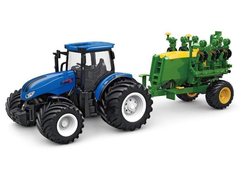 Р/У фермерский трактор Korody с зерновой сеялкой, мет. кузов, широкие колеса 1/24 2.4G 6CH RTR