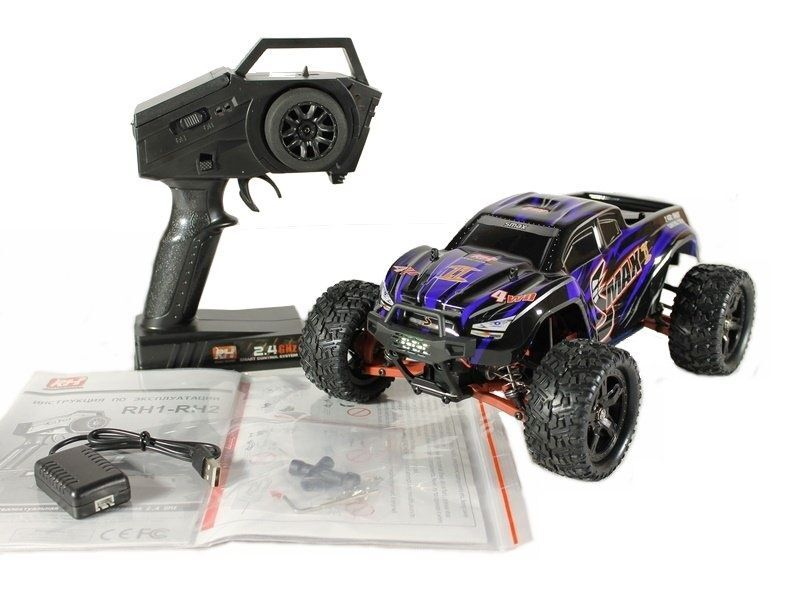 Радиоуправляемый монстр Remo Hobby SMAX Brushless UPGRADE V2.0 (синий) 4WD 2.4G 1/16 RTR