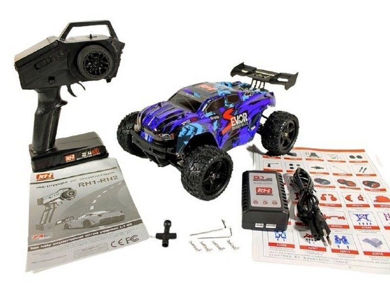 Радиоуправляемая трагги Remo Hobby S EVO-R Brushless (синяя) 4WD 2.4G 1/16 RTR