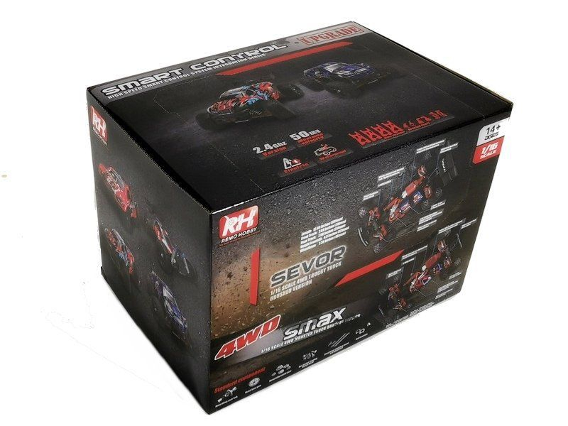 Радиоуправляемая трагги Remo Hobby S EVO-R Brushless (синяя) 4WD 2.4G 1/16 RTR