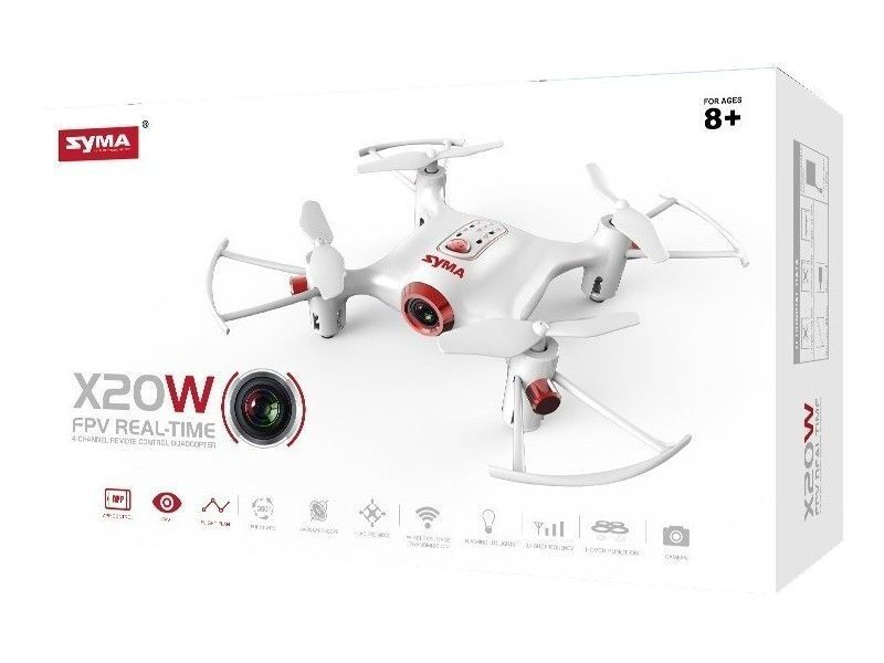 Р/У квадрокоптер Syma X20W с FPV трансляцией Wi-Fi, барометр 2.4G RTF