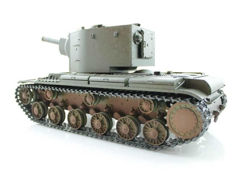 Радиоуправляемый танк Torro КВ-2 1/16 2.4G, СССР, зеленый, ИК-пушка, деревянная коробка