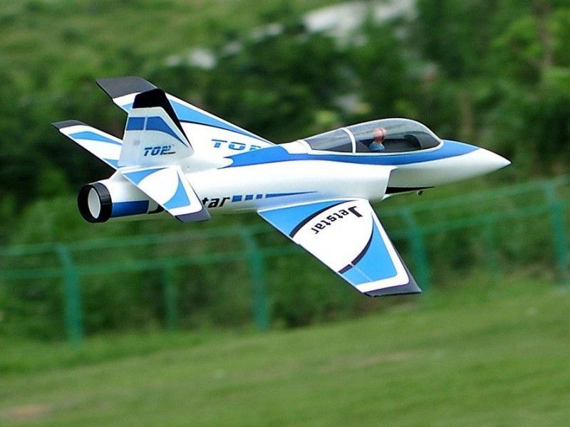 Р/У самолет Top RC Jet Star голубой 800 мм импеллер 65мм PNP