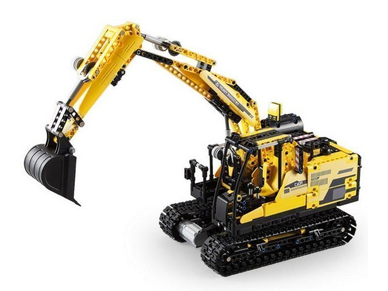 Радиоуправляемый конструктор CADA 2 в 1 экскаватор ROCK MAN (930 деталей)