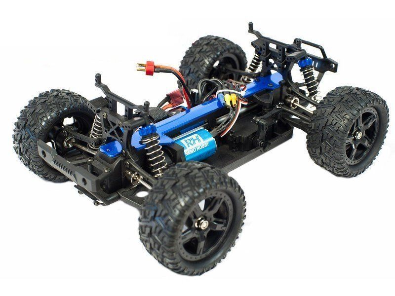 Радиоуправляемый монстр Remo Hobby SMAX Brushless (синий) 4WD 2.4G 1/16 RTR