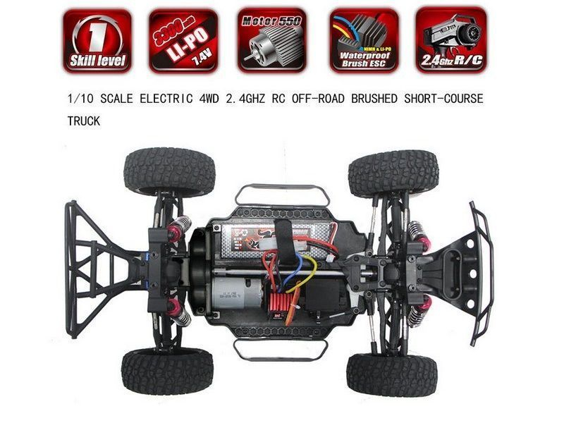 Радиоуправляемый шорт-корс Remo Hobby EX3 (красный) 4WD 2.4G 1/10 RTR