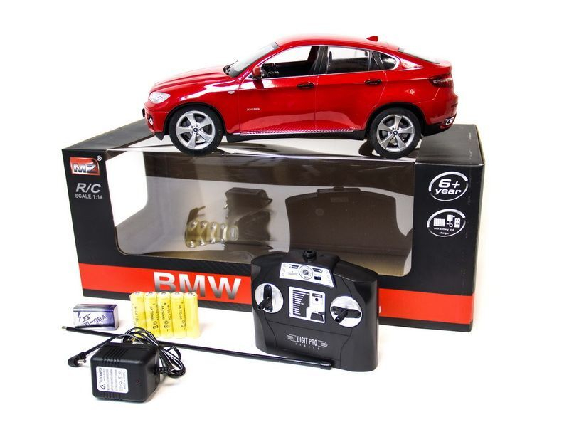 Р/У машина MZ BMW X6 2016, красный, 1/14 +акб