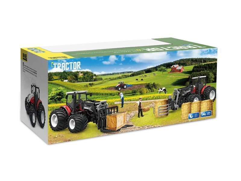 Р/У фермерский трактор Korody с вилочным погрузчиком, двойные колеса 1/24 2.4G 6CH RTR