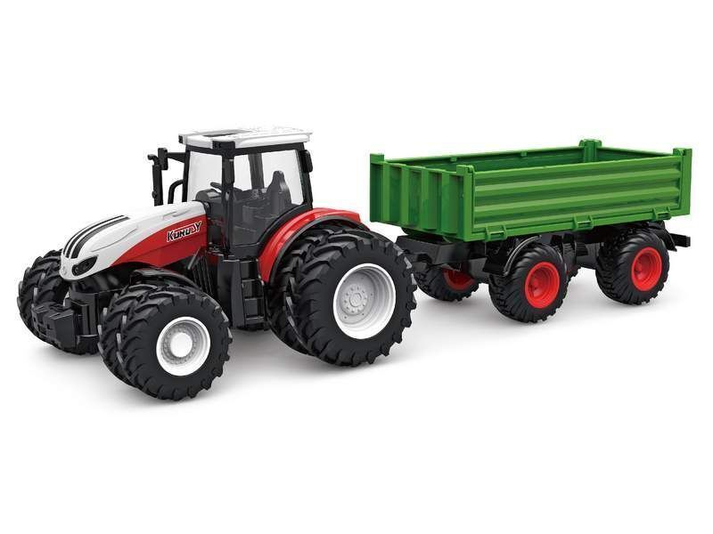 Р/У фермерский трактор Korody с прицепом, двойные колеса 1/24 2.4G 6CH RTR