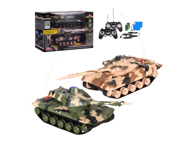 Радиоуправляемый танковый бой AUTODRIVE JB1168619 1/32, 27/40МГц
