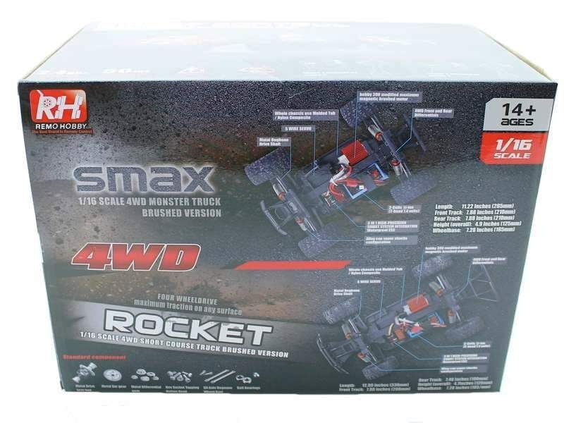 Радиоуправляемый шорт-корс Remo Hobby Rocket Brushless (красный) 4WD 2.4G 1/16 RTR