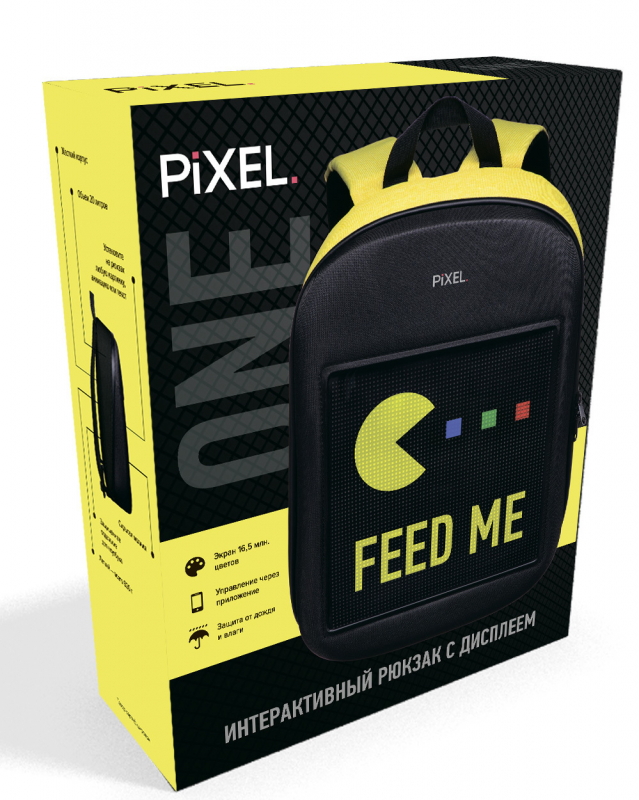 Рюкзак с дисплеем Pixel ONE 2.0 - Yellow Sun (жёлтый)