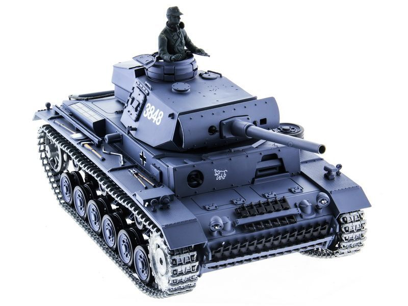 Р/У танк Heng Long 1/16 Panzerkampfwagen III (Германия) 2.4G RTR PRO темно-серый