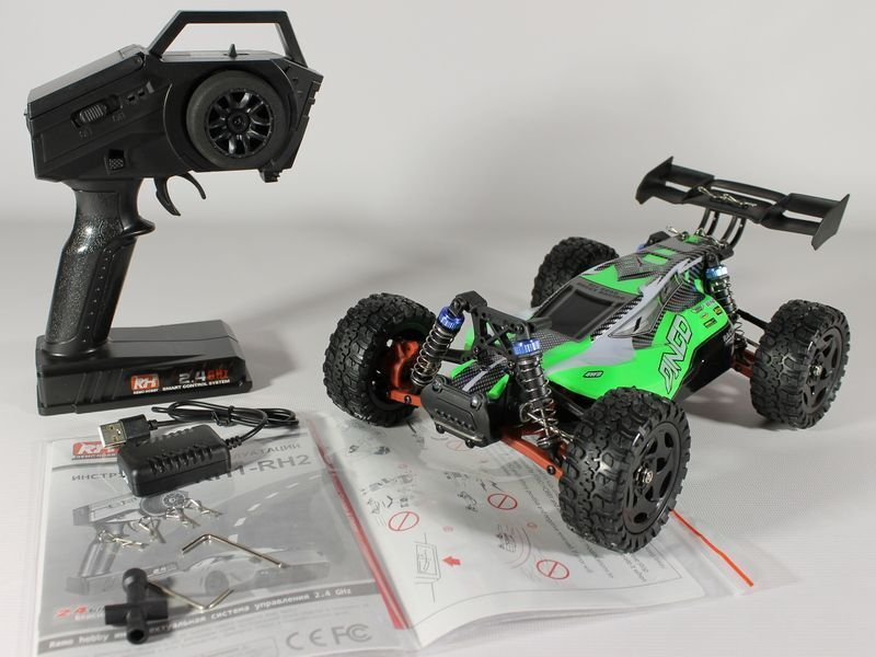 Радиоуправляемая багги Remo Hobby Dingo UPGRADE V2.0 (зеленая) 4WD 2.4G 1/16 RTR