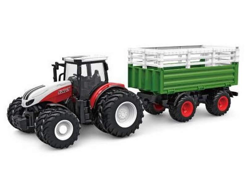 Р/У фермерский трактор Korody с прицепом для скота, двойные колеса 1/24 2.4G 6CH RTR