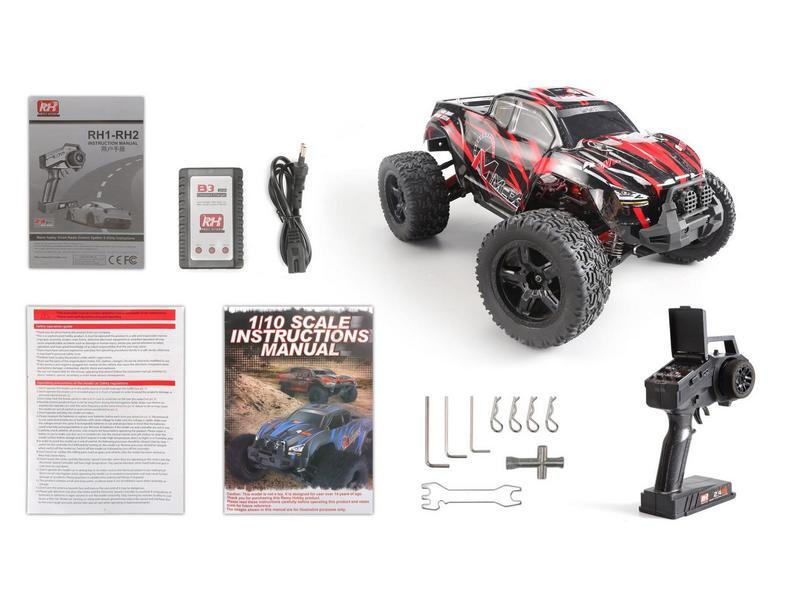 Радиоуправляемый монстр Remo Hobby MMAX PRO (красный) Li-Po 4WD 2.4G 1/10 RTR