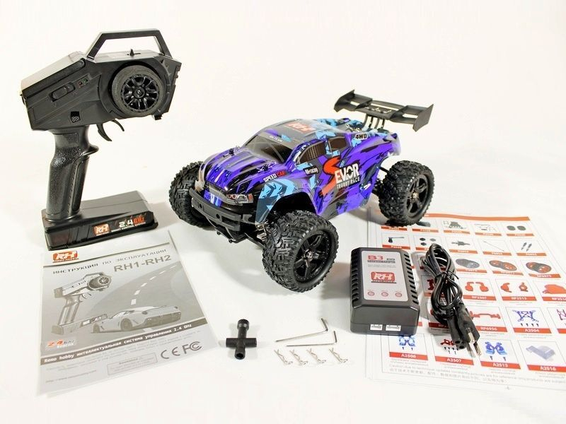 Радиоуправляемая трагги Remo Hobby S EVO-R (синий) 4WD 2.4G 1/16 RTR